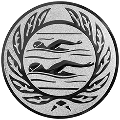 Emblem Schwimmen  (25mm Silber)