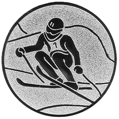 Emblem Ski   (25mm Silber)