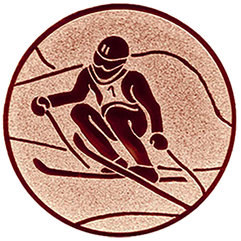 Emblem Ski   (50mm Bronze)