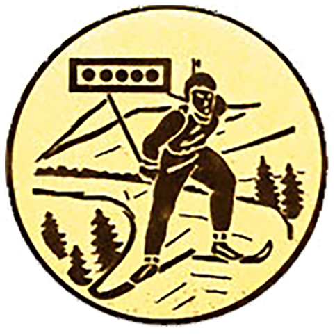 Emblem Ski Biathlon (50mm Gold)