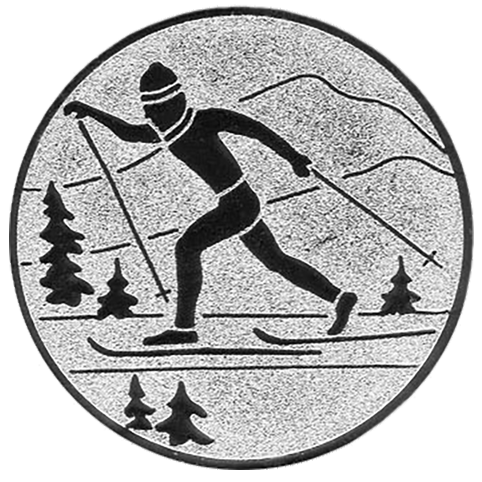 Emblem Ski Langlauf  (50mm Silber)