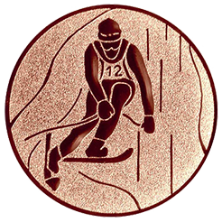 Emblem Ski Slalom (25mm Bronze)