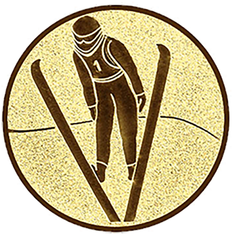 Emblem Skispringen (50mm Gold)