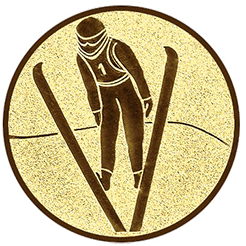 Emblem Skispringen  (25mm Gold)