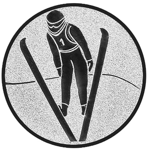 Emblem Skispringen (50mm Silber)