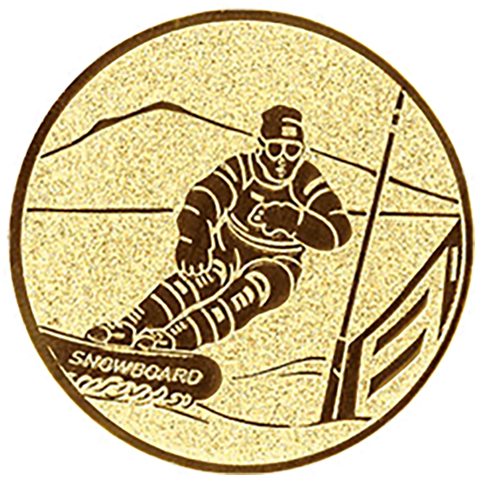 Emblem Snowboard (50mm Gold)