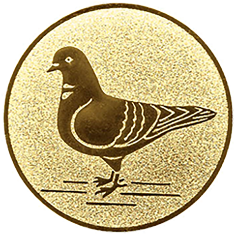 Emblem Tauben (50mm Gold)