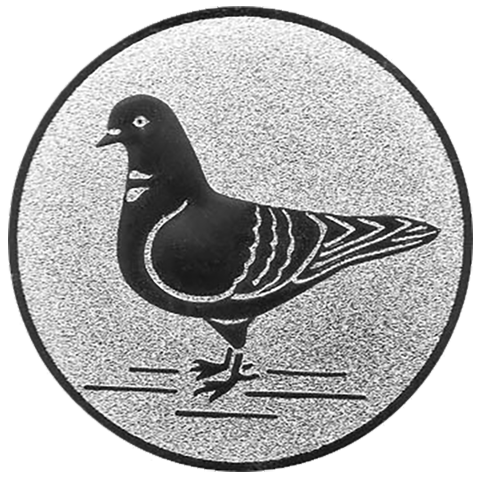 Emblem Tauben (50mm Silber)