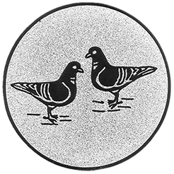 Emblem Tauben (25mm Silber)