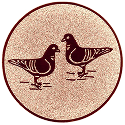 Emblem Tauben (25mm Bronze)