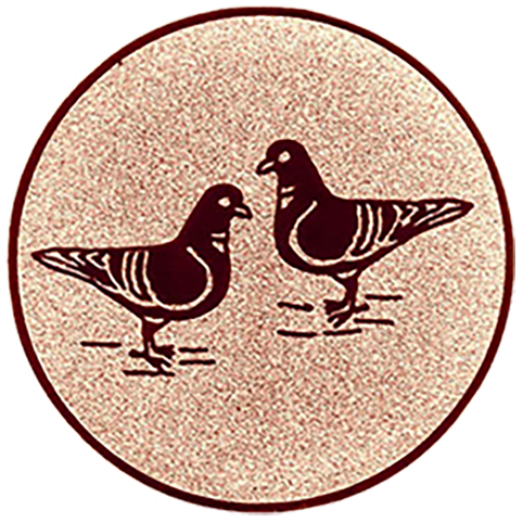 Emblem Tauben (50mm Bronze)