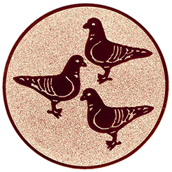 Emblem Tauben (25mm Bronze)