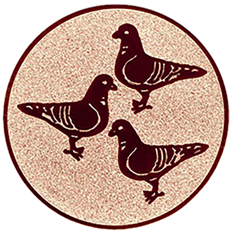 Emblem Tauben (50mm Bronze)