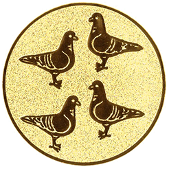 Emblem Tauben (25mm Gold)