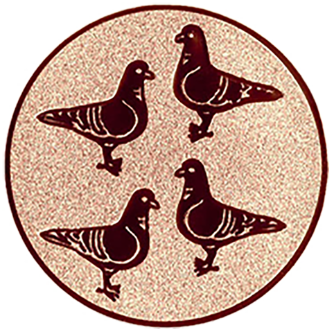 Emblem Tauben (50mm Bronze)