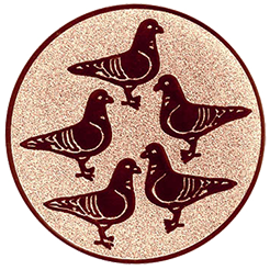 Emblem Tauben (25mm Bronze)