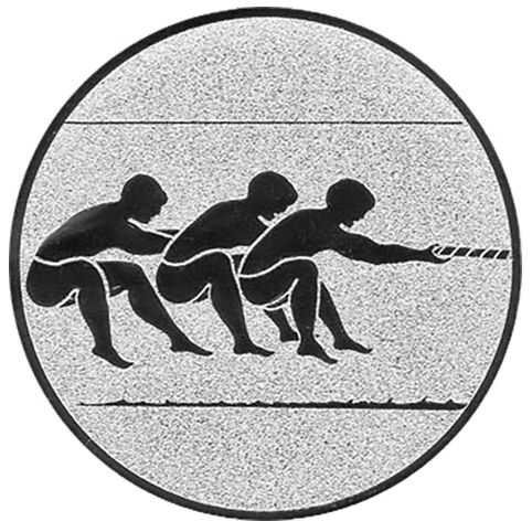 Emblem Tauziehen (50mm Silber)