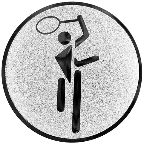 Emblem Tennis  (50mm Silber)