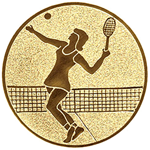 Emblem Tennis Damen (50mm Gold)