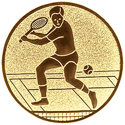 Emblem Tennis Herren (50mm Gold)