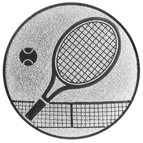 Emblem Tennis Herren (50mm Silber)