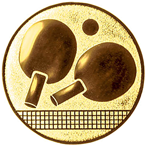 Emblem Tischtennis Neutral (50mm Gold)