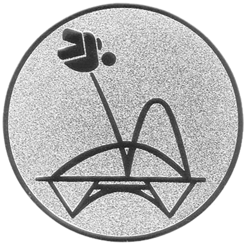 Emblem Trampolin (50mm Silber)
