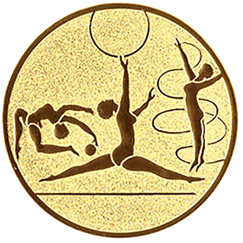 Emblem  Turnen Damen (50mm Gold)