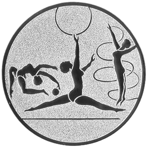 Emblem  Turnen Damen (50mm Silber)
