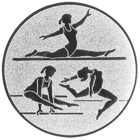 Emblem  Turnen Damen (50mm Silber)