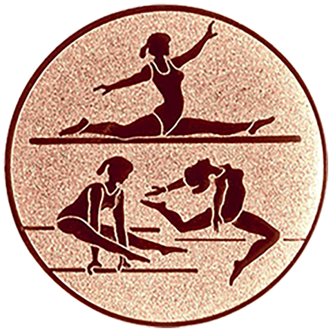 Emblem Turnen Damen (50mm Bronze)