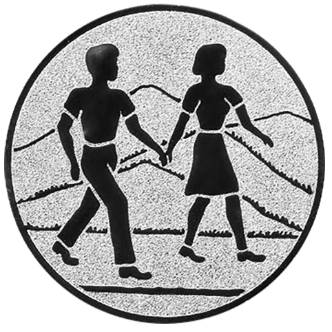 Emblem Wandern (50mm Silber)