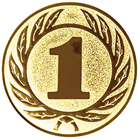 Emblem Zahl 1 (50mm Gold)