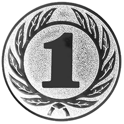 Emblem Zahl 1 (25mm Silber)