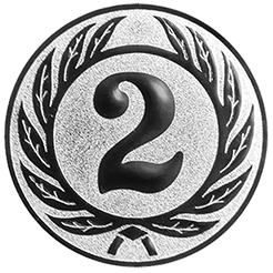 Emblem Zahl 2 (25mm Silber)