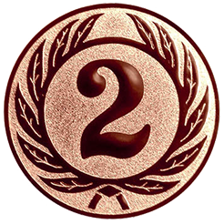 Emblem Zahl 2 (25mm Bronze)