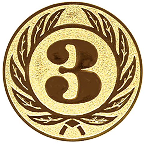 Emblem Zahl 3 (50mm Gold)