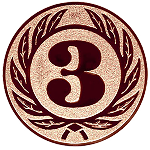 Emblem Zahl 3 (50mm Bronze)