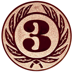 Emblem Zahl 3 (25mm Bronze)