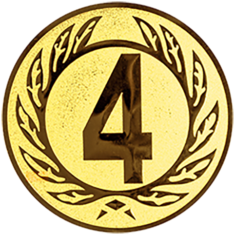 Emblem Zahl 4 (50mm Gold)