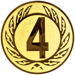 Emblem Zahl 4 (25mm Gold)