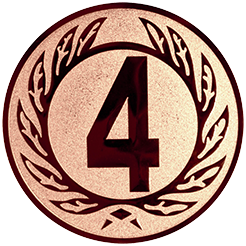 Emblem Zahl 4 (25mm Bronze)