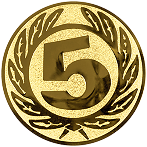 Emblem Zahl 5 (50mm Gold)