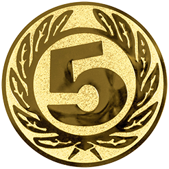 Emblem Zahl 5 (25mm Gold)