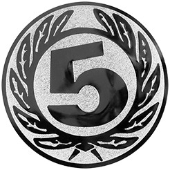 Emblem Zahl 5 (25mm Silber)