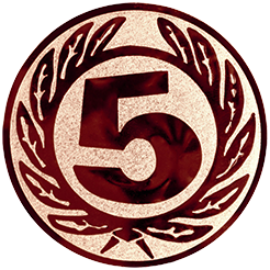 Emblem Zahl 5 (25mm Bronze)