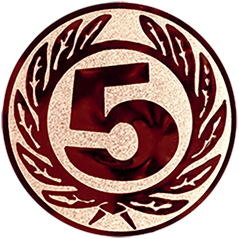 Emblem Zahl 5 (50mm Bronze)