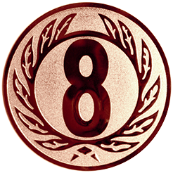 Emblem Zahl 8 (25mm Bronze)