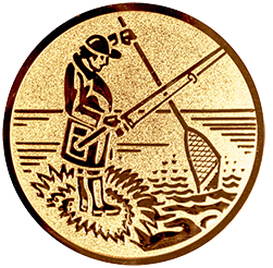 Emblem Angeln (25mm Gold)