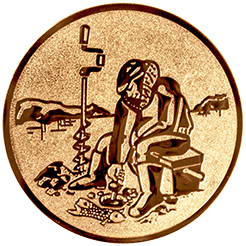 Emblem Angeln (25mm Gold)